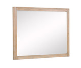 Kara Cerused Natural Dresser Mirror by Crown Mark at Eve Furniture