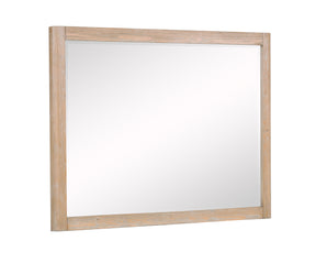Kara Cerused Natural Dresser Mirror by Crown Mark at Eve Furniture