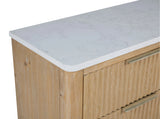 Kara Cerused Natural Nightstand by Crown Mark at Eve Furniture
