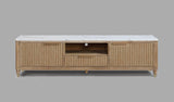 Kara Cerused Natural TV Stand by Crown Mark at Eve Furniture