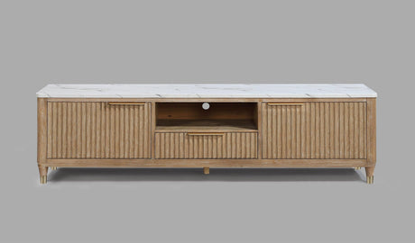 Kara Cerused Natural TV Stand by Crown Mark at Eve Furniture