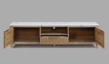 Kara Cerused Natural TV Stand by Crown Mark at Eve Furniture