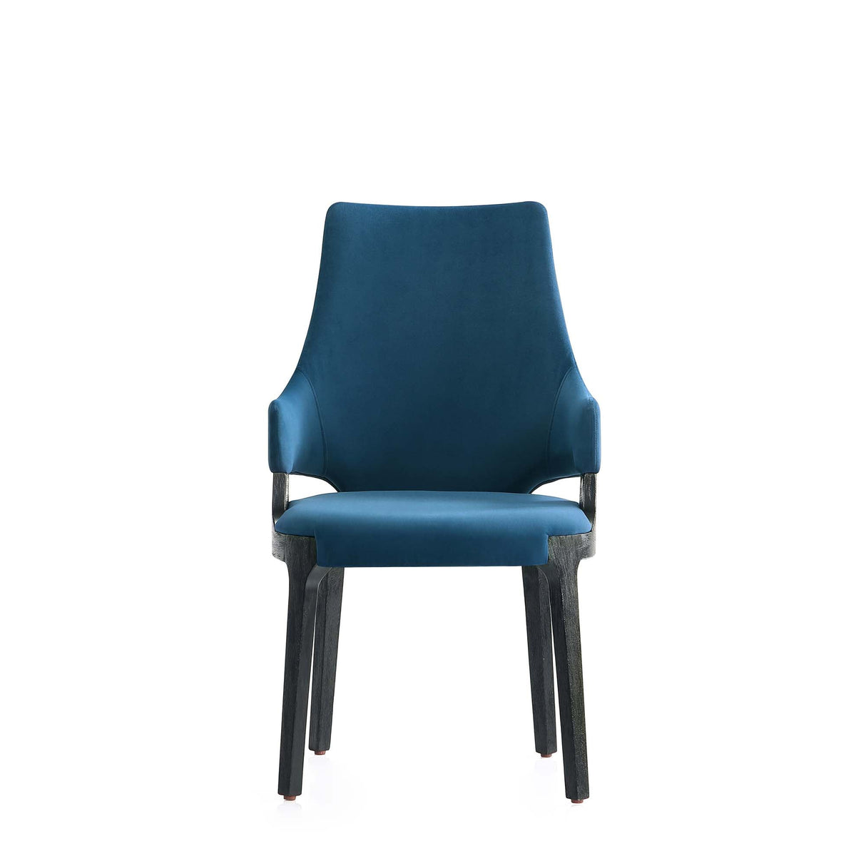 Kara Dining Arm Chair in Blue by Manhattan Comfort at Eve Furniture