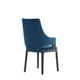 Kara Dining Arm Chair in Blue by Manhattan Comfort at Eve Furniture