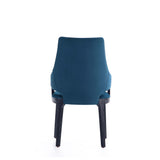 Kara Dining Arm Chair in Blue by Manhattan Comfort at Eve Furniture