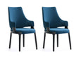 Kara Dining Arm Chair in Blue (set of 2) by Manhattan Comfort at Eve Furniture