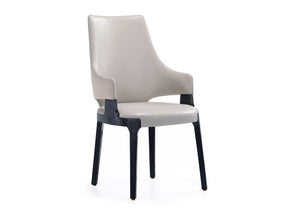 Kara Dining Arm Chair in Light Grey by Manhattan Comfort at Eve Furniture