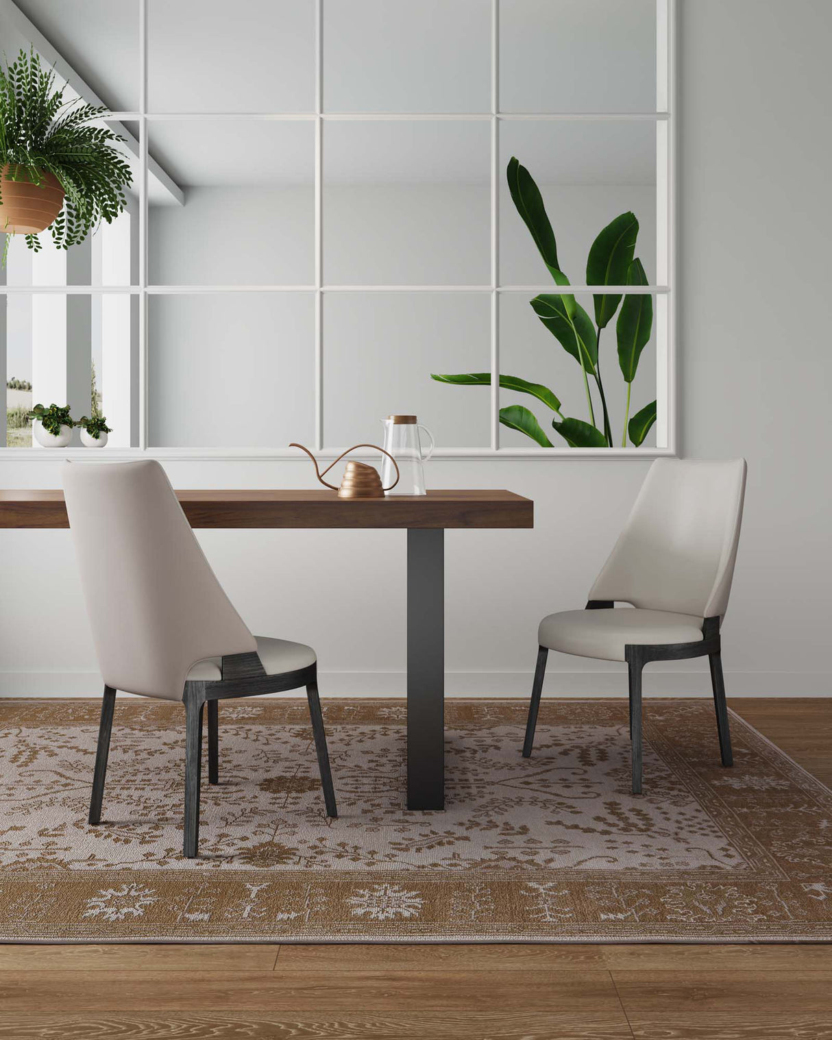 Kara Dining Side Chair in Light Grey (set of 2) by Manhattan Comfort at Eve Furniture