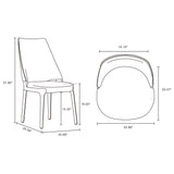 Kara Dining Side Chair in Light Grey (set of 2) by Manhattan Comfort at Eve Furniture