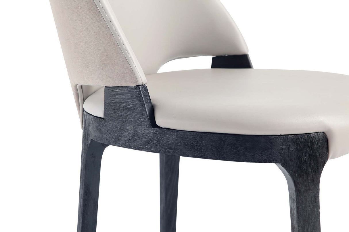 Kara Dining Side Chair in Light Grey (set of 2) by Manhattan Comfort at Eve Furniture