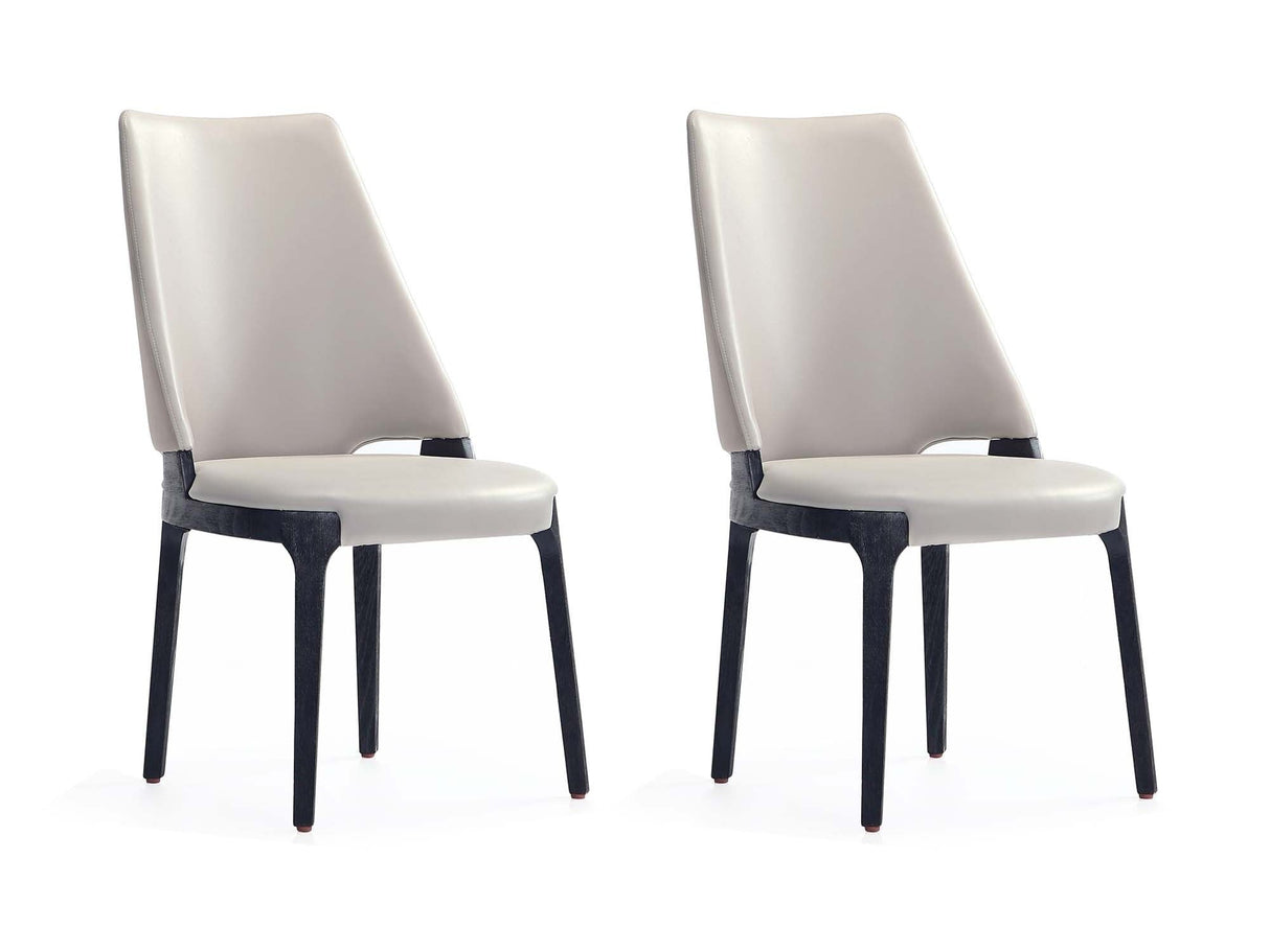 Kara Dining Side Chair in Light Grey (set of 2) by Manhattan Comfort at Eve Furniture