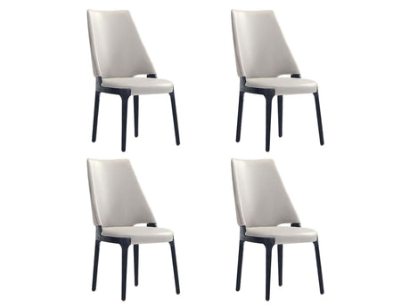 Kara Dining Side Chair in Light Grey (set of 4) by Manhattan Comfort at Eve Furniture