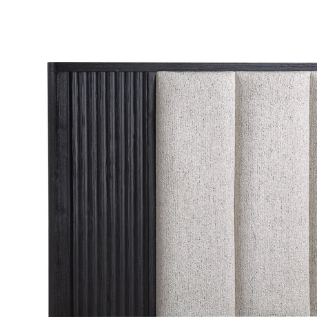 Kara Black Queen Panel Bed by Crown Mark at Eve Furniture