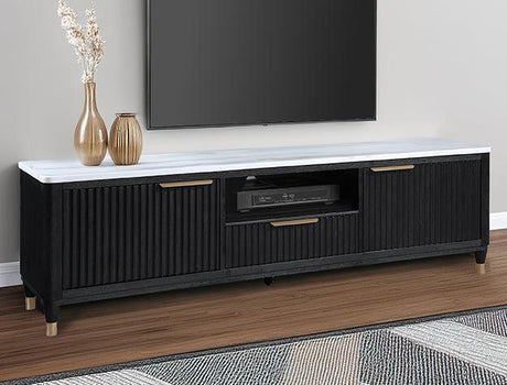 Kara Black TV Stand by Crown Mark at Eve Furniture