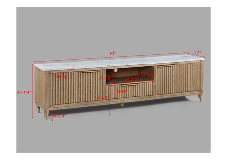 Kara Cerused Natural TV Stand by Crown Mark at Eve Furniture