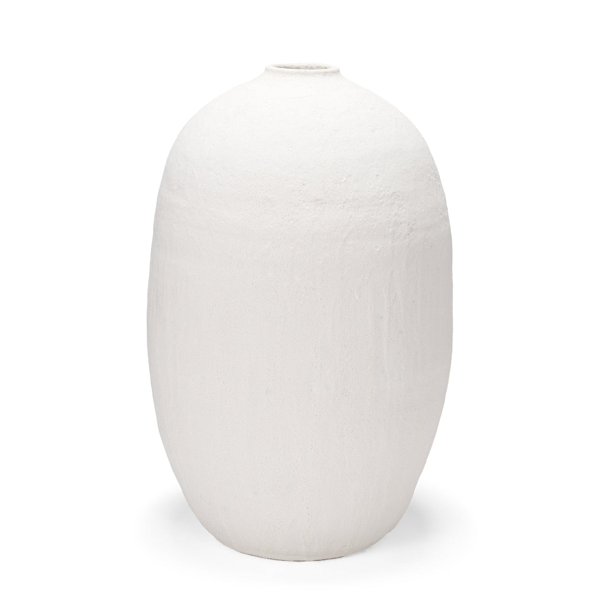Karakum II Large White Textured Ceramic Vase by Mercana at Eve Furniture