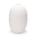 Karakum II Large White Textured Ceramic Vase by Mercana at Eve Furniture
