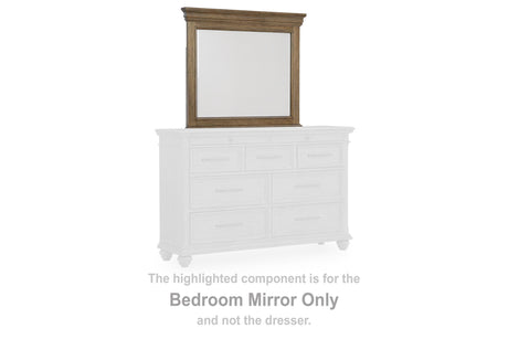 Karallin Medium Brown Bedroom Mirror by Ashley at Eve Furniture