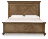 Karallin Medium Brown California King Panel Bed by Ashley at Eve Furniture