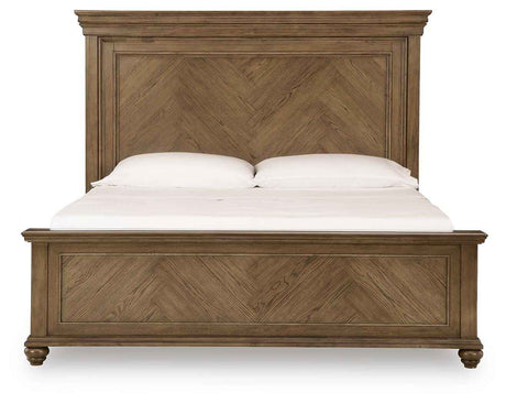 Karallin Medium Brown California King Panel Bed by Ashley at Eve Furniture