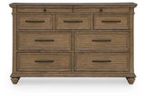 Karallin Medium Brown Dresser by Ashley at Eve Furniture