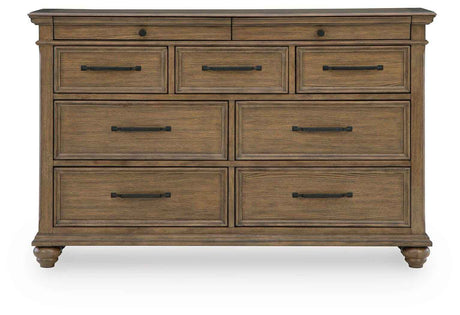Karallin Medium Brown Dresser by Ashley at Eve Furniture