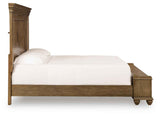 Karallin Medium Brown King Panel Storage Bed by Ashley at Eve Furniture