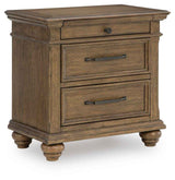 Karallin Medium Brown Nightstand by Ashley at Eve Furniture