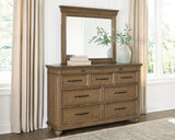 Karallin Medium Brown Panel Bedroom Set by Ashley at Eve Furniture
