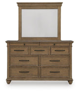 Karallin Medium Brown Panel Bedroom Set by Ashley at Eve Furniture