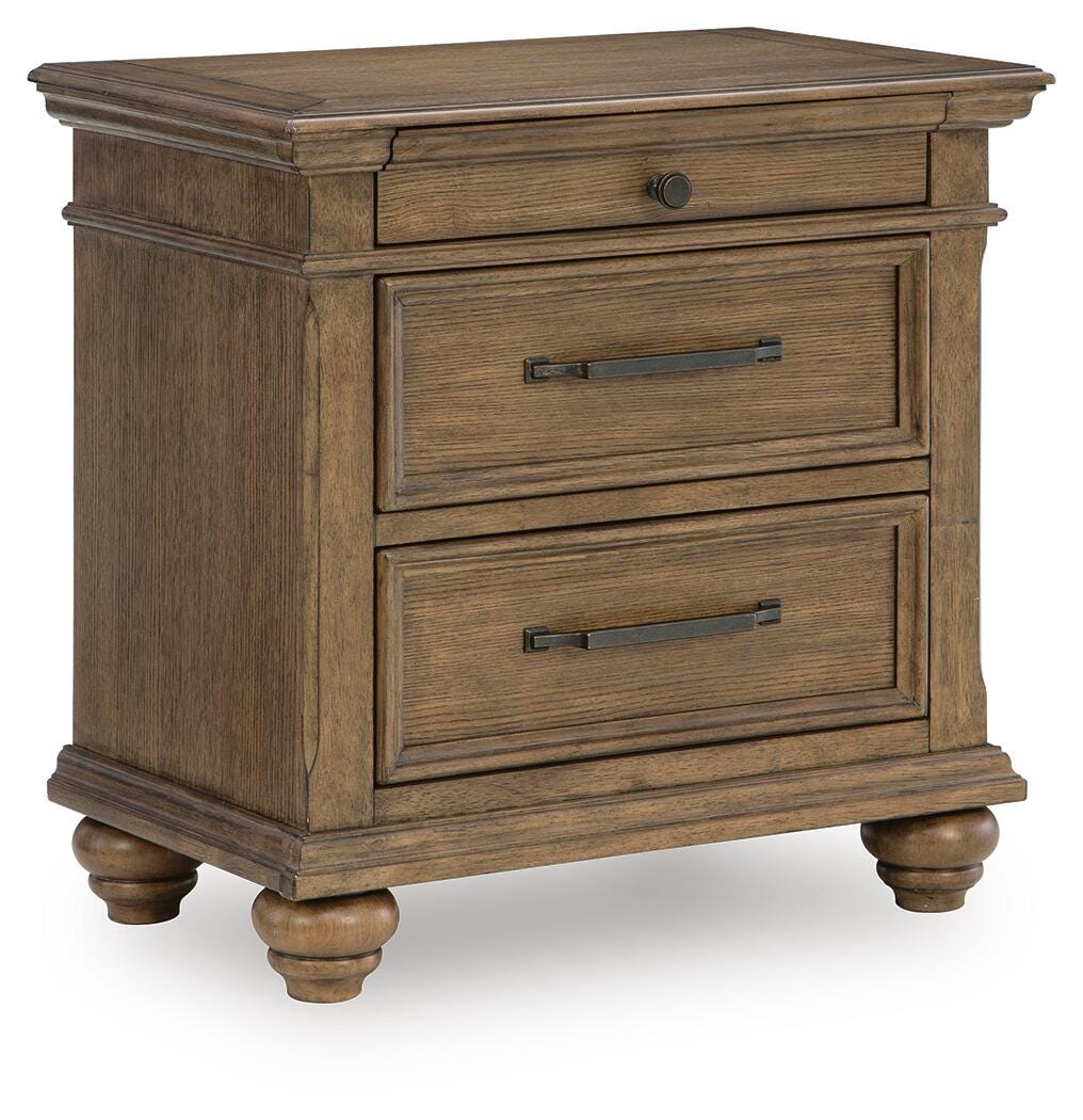Karallin Medium Brown Panel Bedroom Set by Ashley at Eve Furniture