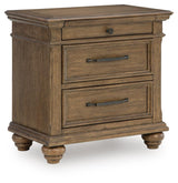 Karallin Medium Brown Panel Bedroom Set by Ashley at Eve Furniture