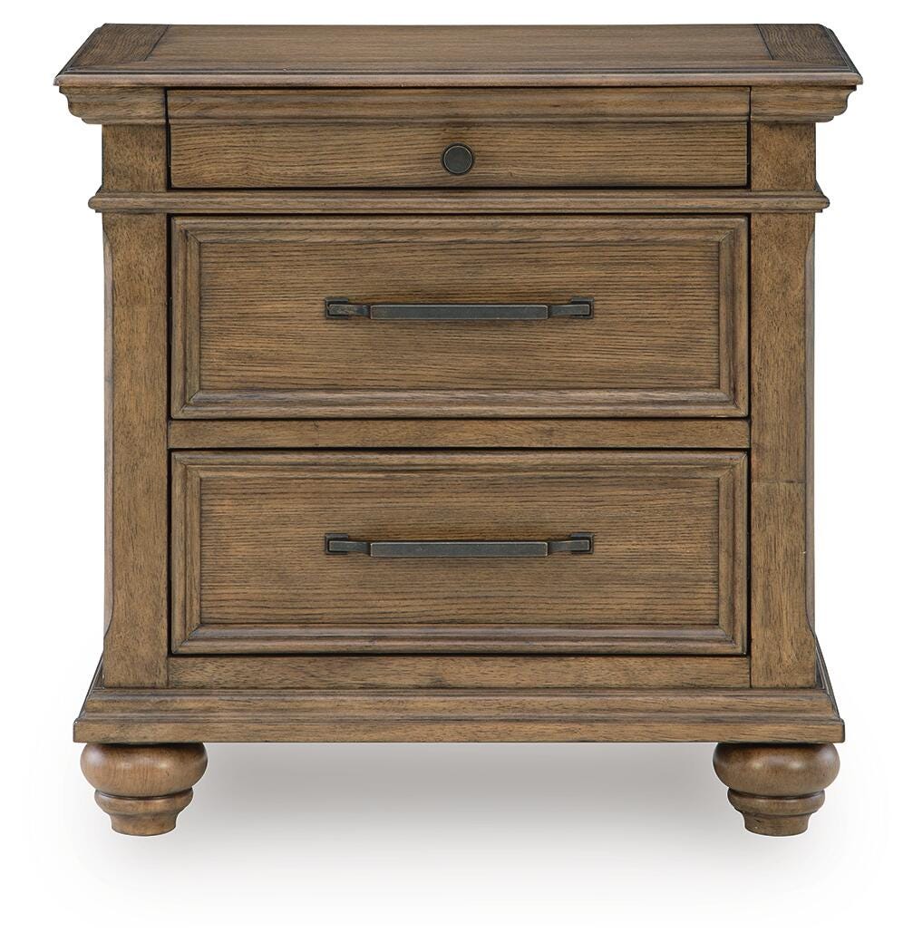 Karallin Medium Brown Panel Bedroom Set by Ashley at Eve Furniture