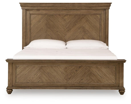 Karallin Medium Brown Panel Bedroom Set by Ashley at Eve Furniture