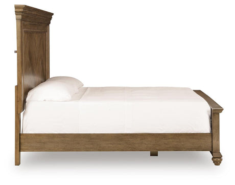 Karallin Medium Brown Panel Bedroom Set by Ashley at Eve Furniture