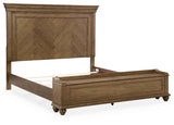 Karallin Medium Brown Queen Panel Storage Bed by Ashley at Eve Furniture