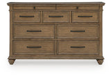 Karallin Medium Brown Storage Panel Bedroom Set by Ashley at Eve Furniture