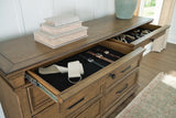 Karallin Medium Brown Storage Panel Bedroom Set by Ashley at Eve Furniture