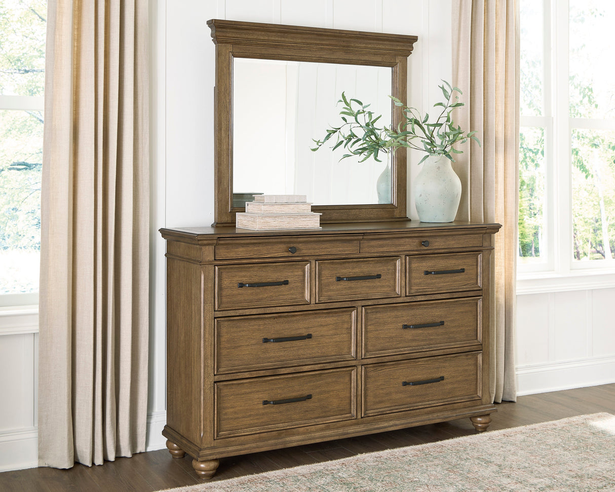 Karallin Medium Brown Storage Panel Bedroom Set by Ashley at Eve Furniture
