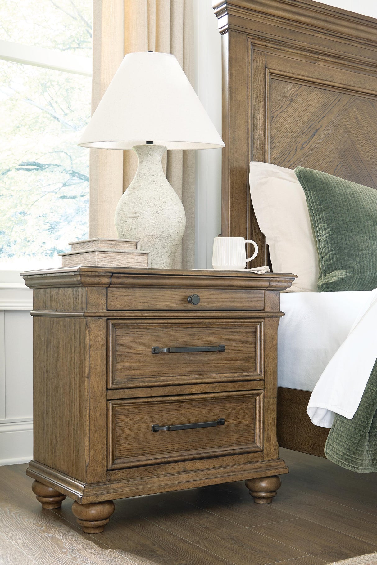 Karallin Medium Brown Storage Panel Bedroom Set by Ashley at Eve Furniture