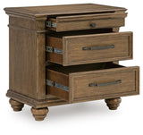 Karallin Medium Brown Storage Panel Bedroom Set by Ashley at Eve Furniture