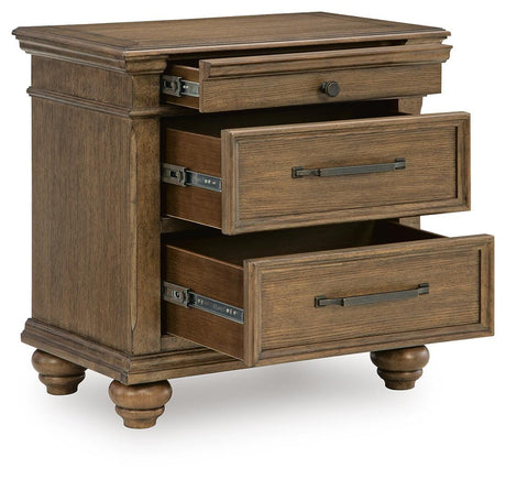 Karallin Medium Brown Storage Panel Bedroom Set by Ashley at Eve Furniture