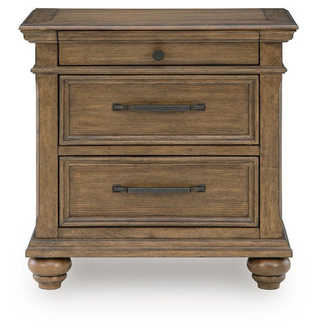 Karallin Medium Brown Storage Panel Bedroom Set by Ashley at Eve Furniture