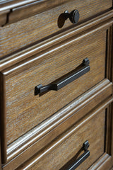 Karallin Medium Brown Storage Panel Bedroom Set by Ashley at Eve Furniture