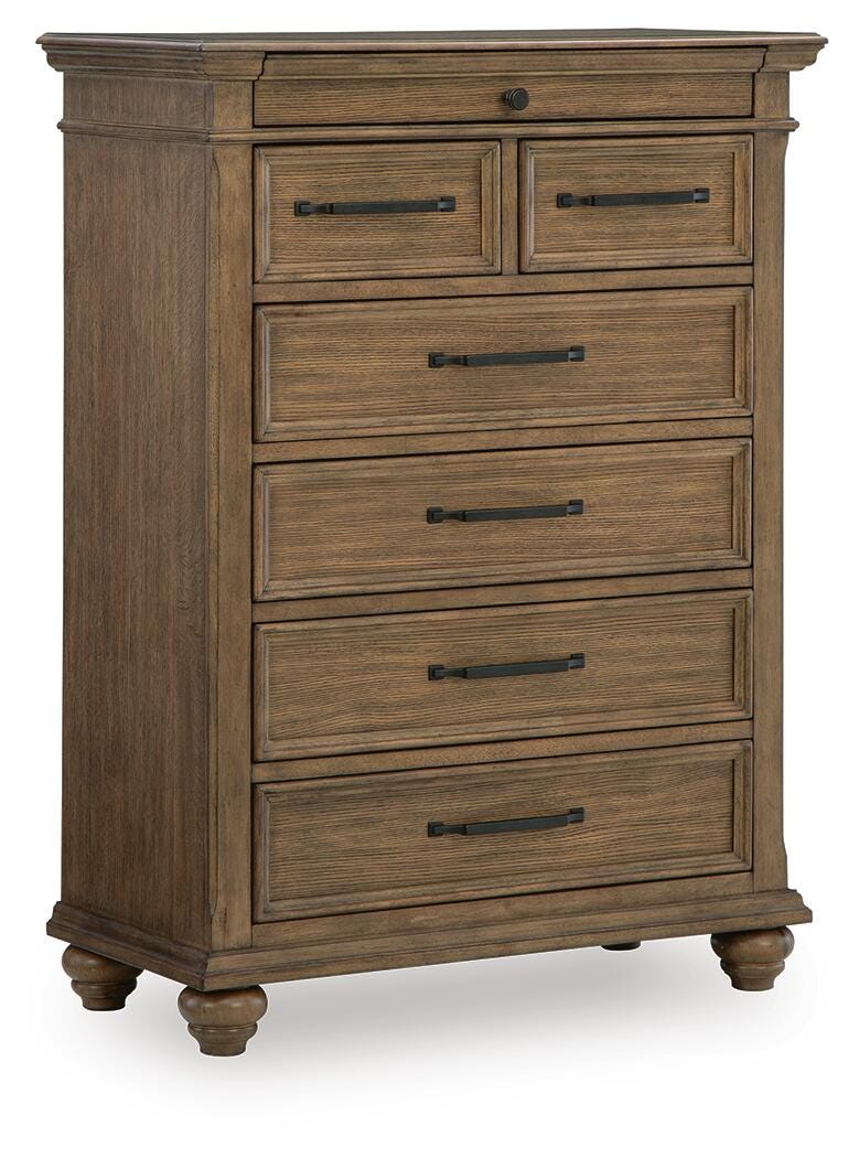 Karallin Medium Brown Storage Panel Bedroom Set by Ashley at Eve Furniture