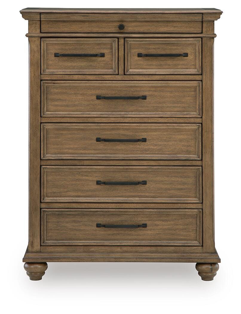 Karallin Medium Brown Storage Panel Bedroom Set by Ashley at Eve Furniture