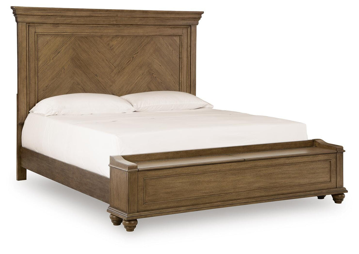 Karallin Medium Brown Storage Panel Bedroom Set by Ashley at Eve Furniture
