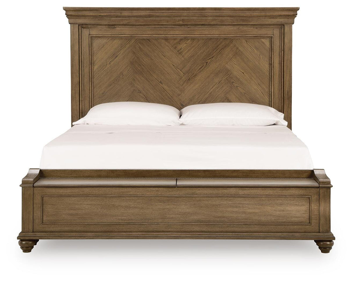 Karallin Medium Brown Storage Panel Bedroom Set by Ashley at Eve Furniture