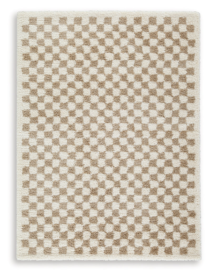 Karamen Taupe/Ivory Medium Rug by Ashley at Eve Furniture