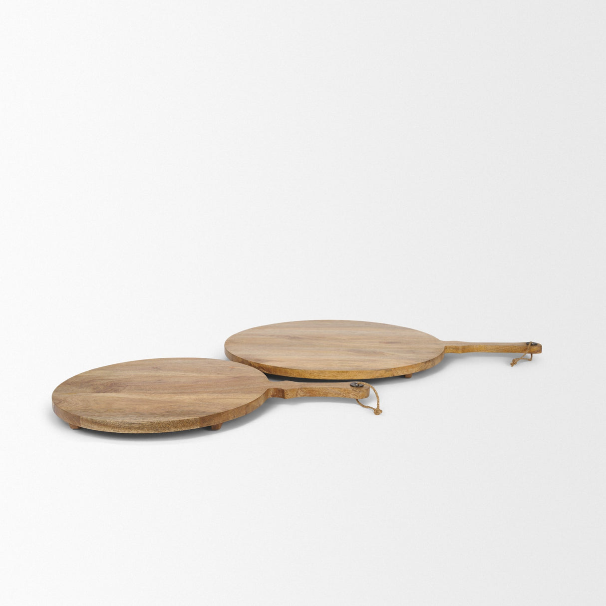 Karana Natural Solid Wood Round Serving Boards by Mercana at Eve Furniture